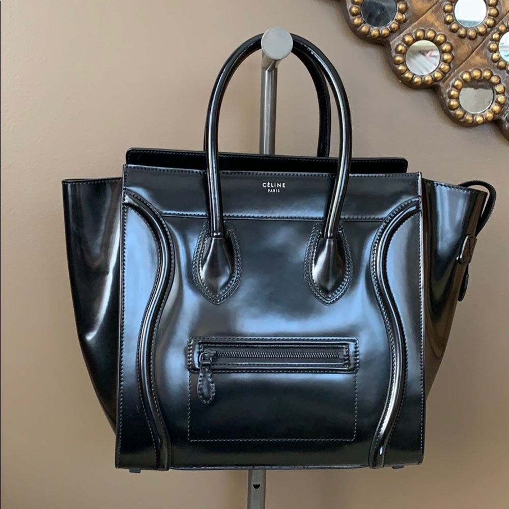 Celine Luggage Tote in Black